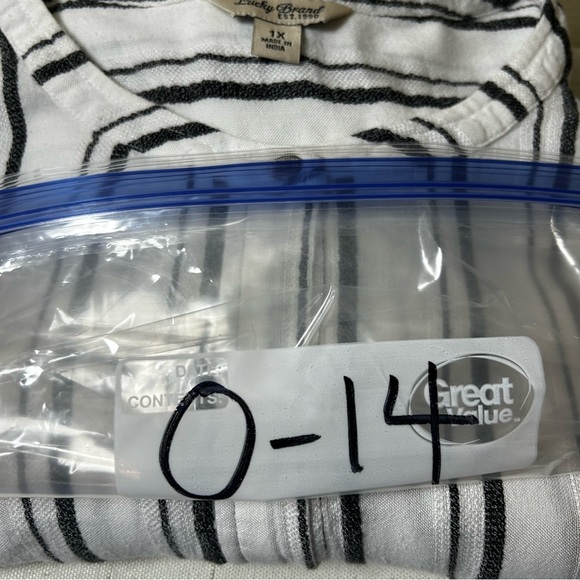 Lucky Brand Womens Size 1X Striped Long Sleeve Button Up Shirt - Picture 7 of 7